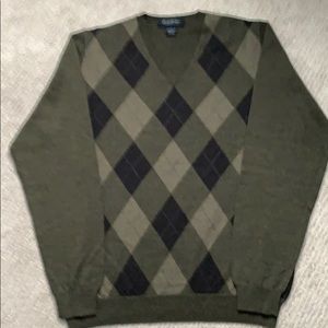 Brooks Brothers Olive V-Neck Sweater